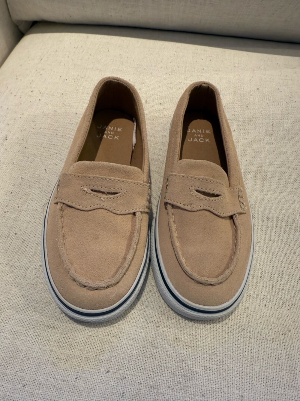 Janie and Jack Suede Penny Loafers boys Size 11 - Picture 2 of 5